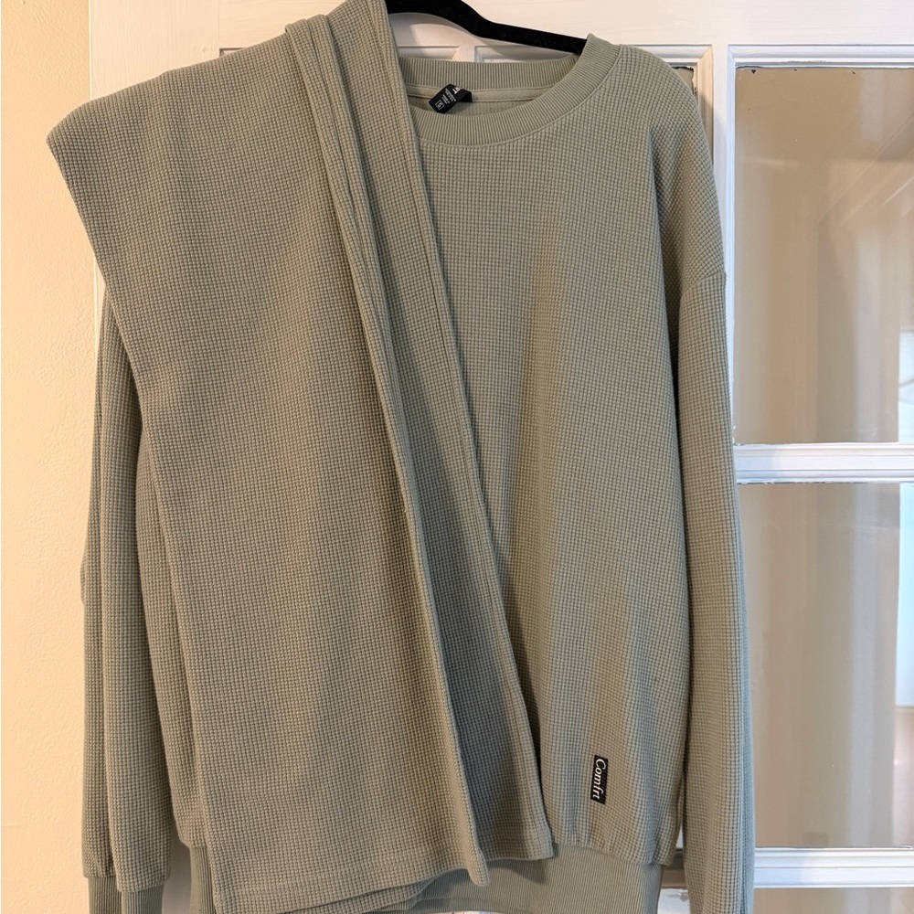 Comfrt Green Waffle Lounge Set